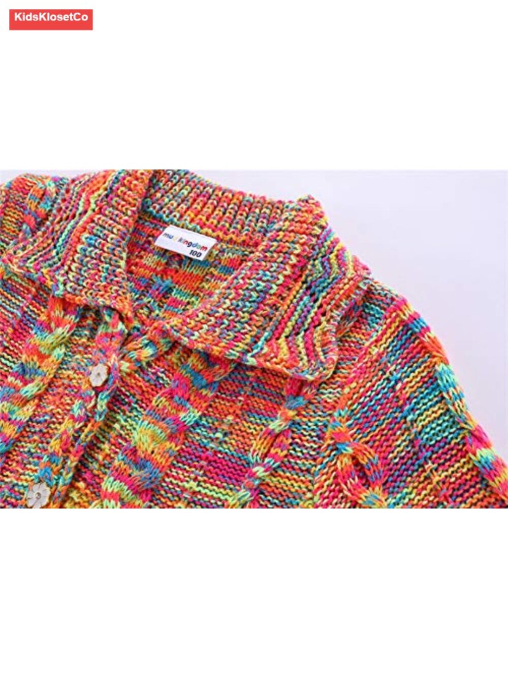 Girls Cable Knit Cardigan Button Down - Picture 4 of 6